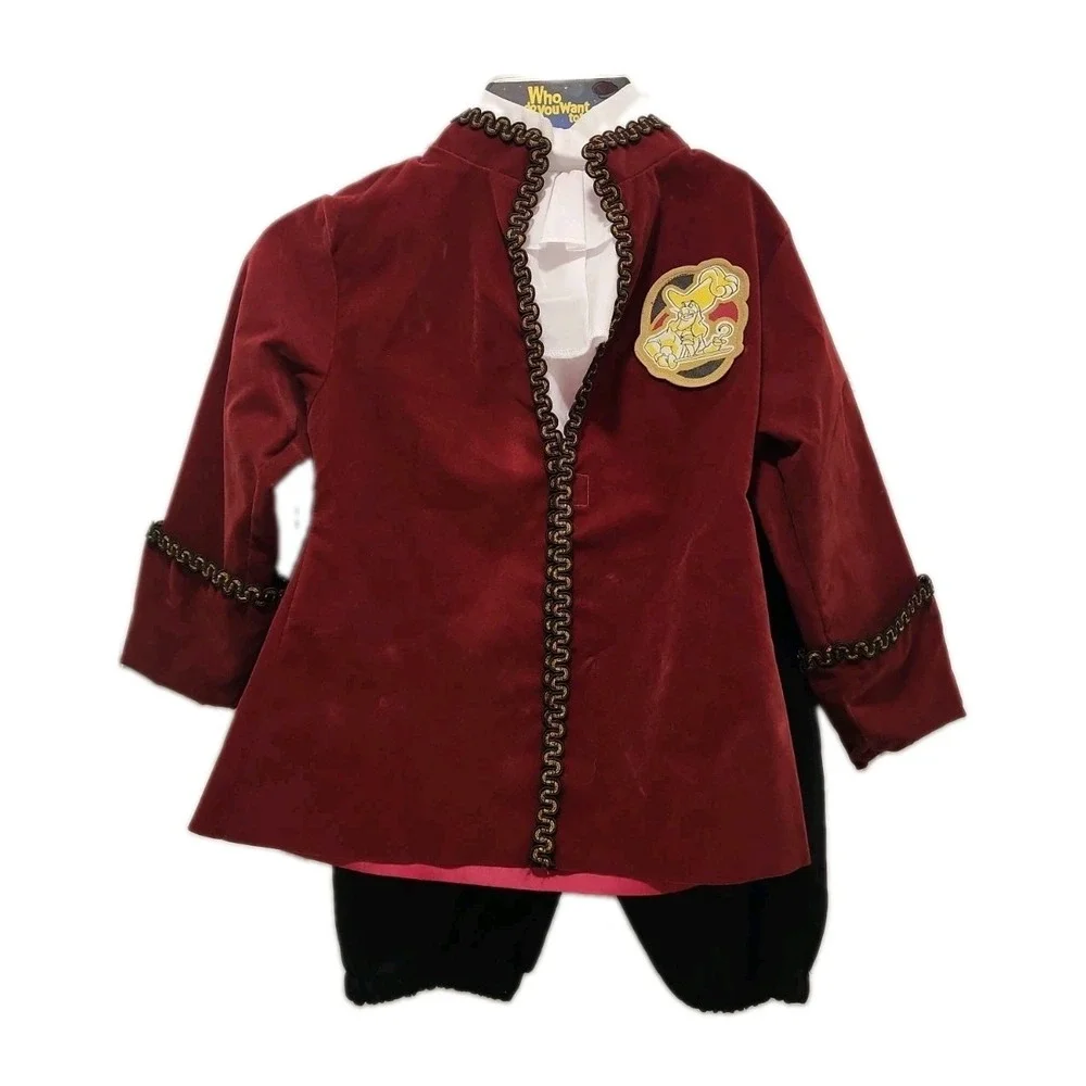 Vintage Disney Store Captain Hook Costume Peter Pan XXS 2-3 Jacket Pants Boots